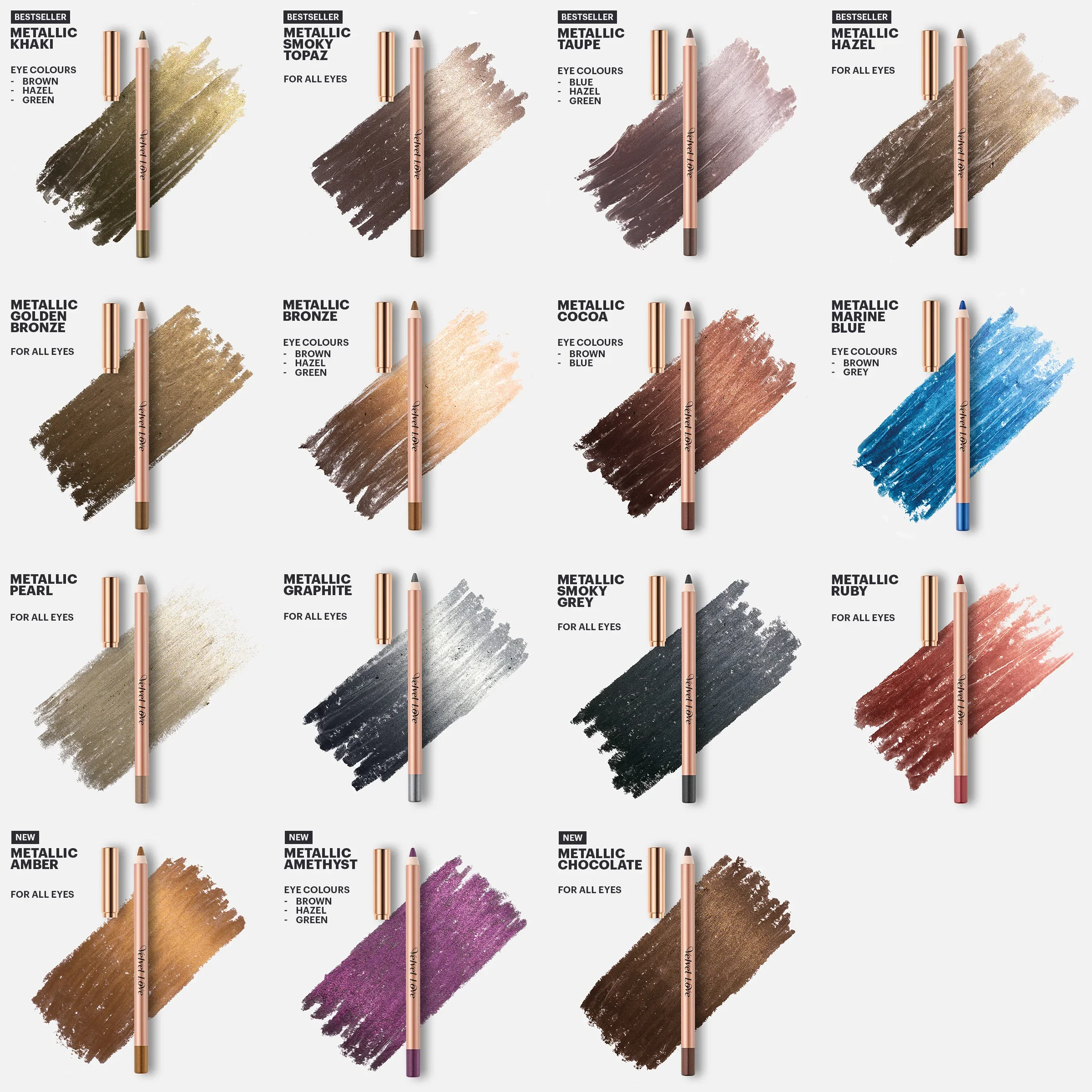 Velvet Love Eyeliner Pencil (Metallic Hazel) - Image 6