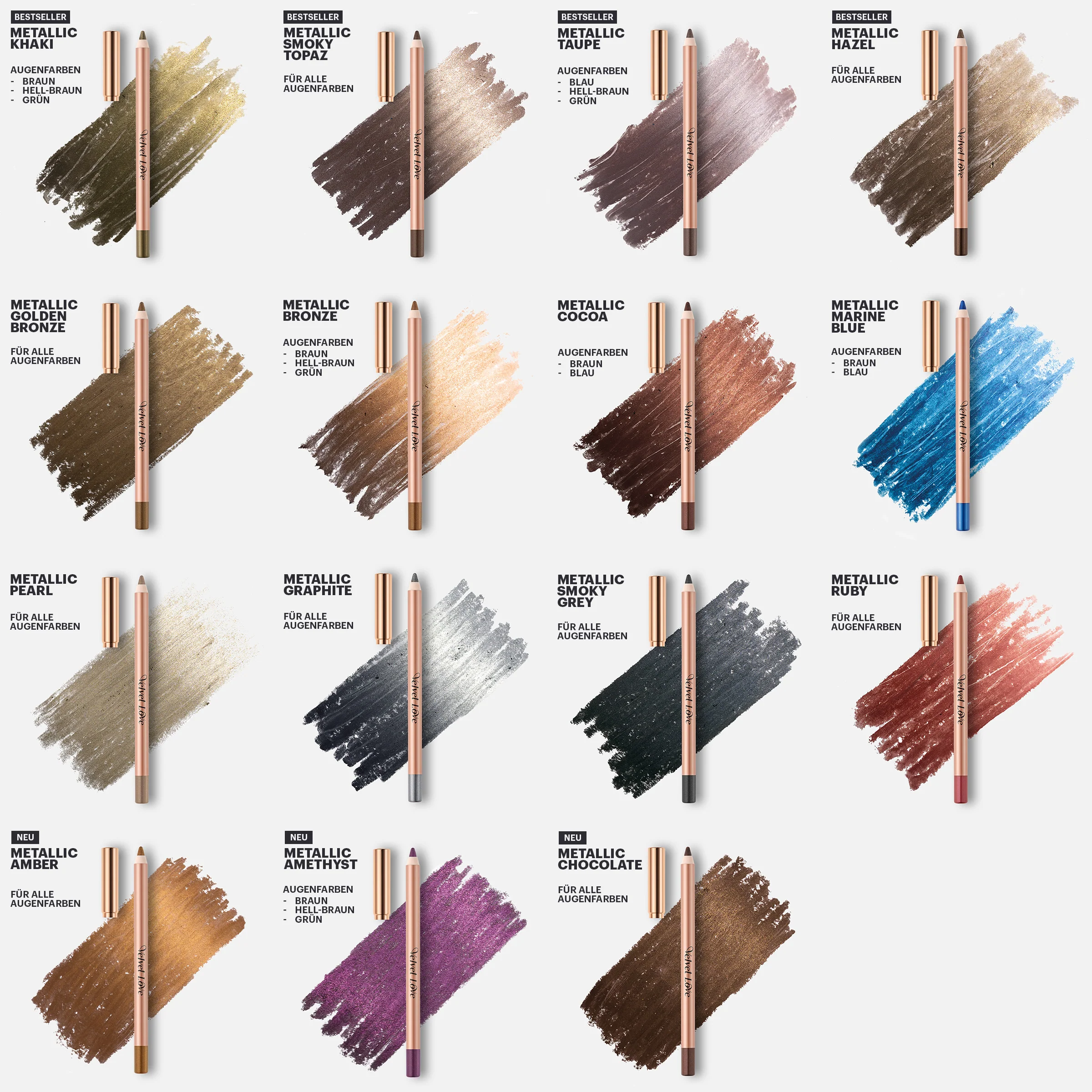 Velvet Love Eyeliner Pencil (Metallic Ruby) - Image 4